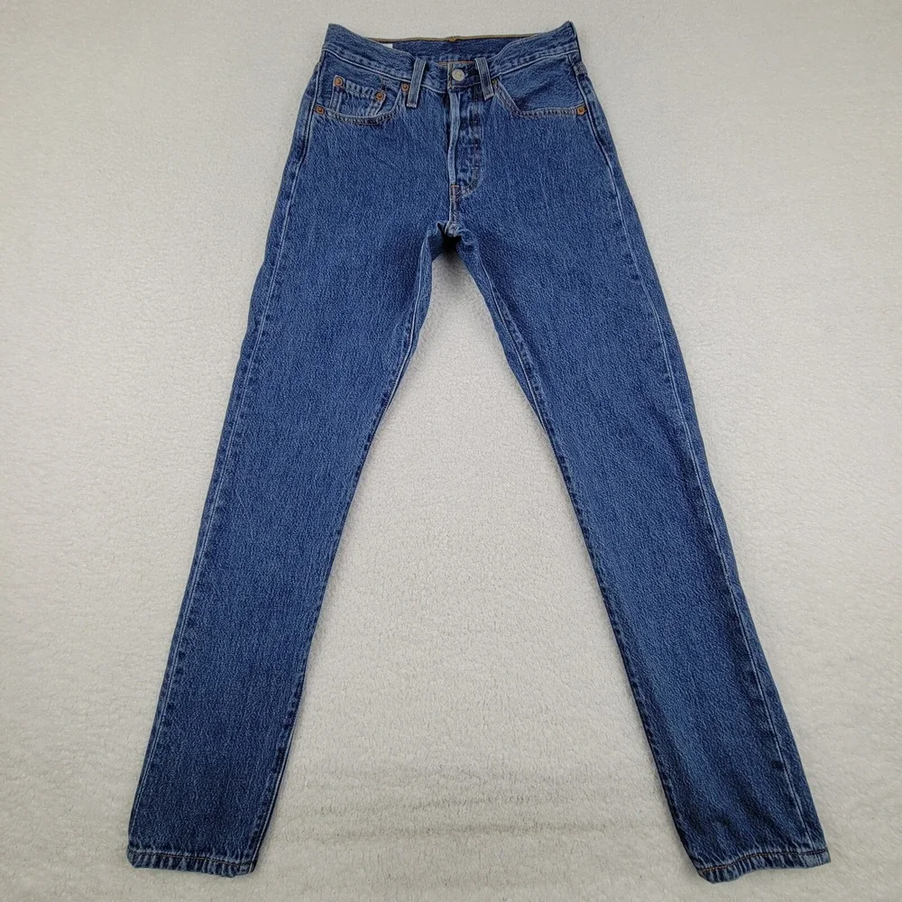 Levis BIG E 501XX S Jeans Mens 24 x 30 Skinny Leg Blue‎ Cotton Denim Pants